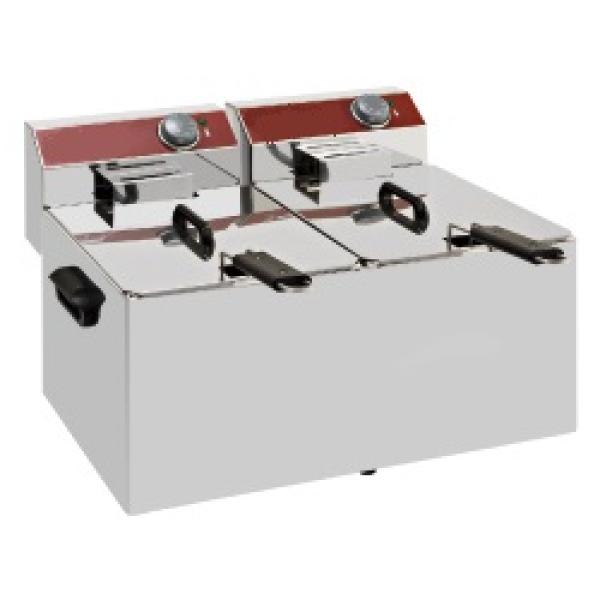 EF72-N (23) Elektro Tisch-Fritteuse 2x 7 Liter